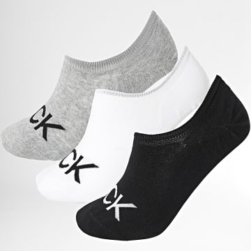 Calvin Klein - Lote de 3 pares de calcetines 501218723 Negro Blanco Gris Heather