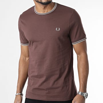 Fred Perry - Tee Shirt Twin Tipped M1588 Marron