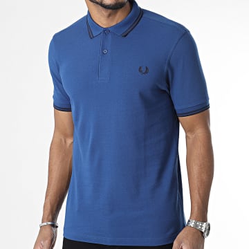  Fred Perry - Polo Manches Courtes Twin Tipped M3600 Bleu Roi