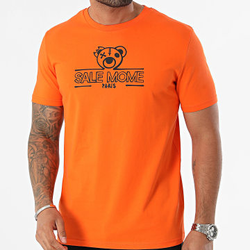 Sale Môme Paris - Camiseta Outline Graffiti Teddy Bear Orange Black