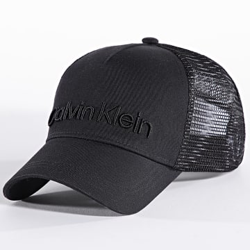 Calvin Klein - Cappello trucker con ricamo nero