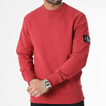 Calvin Klein - Sudadera con cuello redondo 3426 Rojo