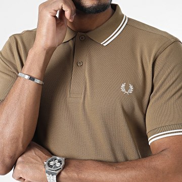  Fred Perry - Polo Manches Courtes Twin Tipped M3600 Marron
