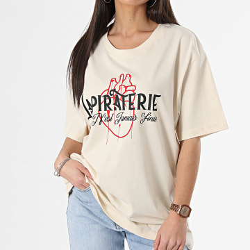  La Piraterie - Tee Shirt Oversize Femme Coeur De Ratpi Beige