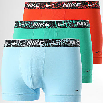  Nike - Lot De 3 Boxers KE1008 Orange Vert Bleu Clair