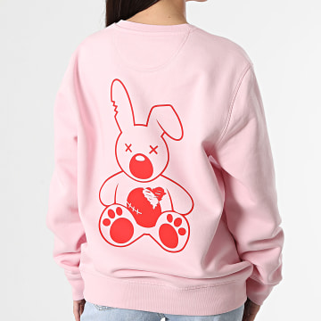 Sale Môme Paris - Felpa girocollo Valentine Pink Rabbit da donna