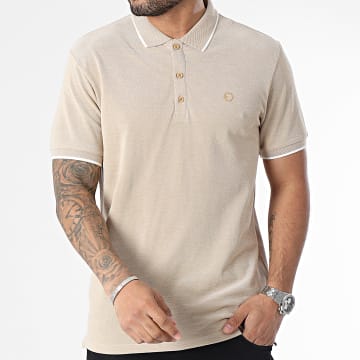 Tiffosi - Polo manches Courtes Theo 10054107 Beige Chiné