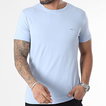 Calvin Klein - Tee Shirt Stretch Slim Fit 5433 Bleu Clair