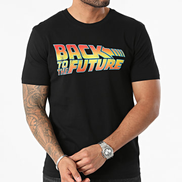 Classic Series - Camiseta Back To The Future Logo Negro