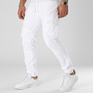  John H - Pantalon Cargo Blanc