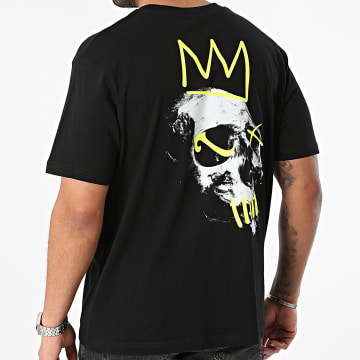 La Piraterie - Tee Shirt Oversize Neon Noir Jaune Fluo