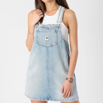 Tommy Jeans Robe Salopette Femme Pinafore 7678 Bleu Wash LaBoutiqueOfficielle