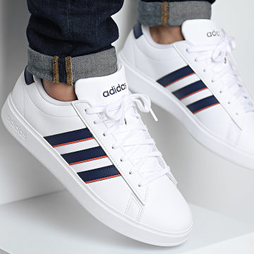 Adidas Sportswear - Baskets Grand Court 2.0 ID2947 Footwear White Dark Blue Preloved Scarlet