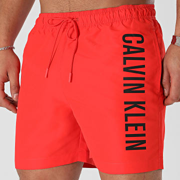 Calvin Klein - Pantalón corto de baño con cordón mediano 1004 Rojo