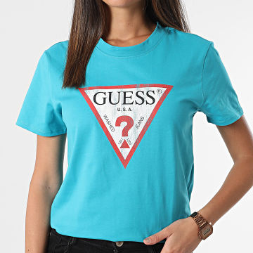 Guess - Tee Shirt Femme W2BI69-K8FQ1 Bleu Clair