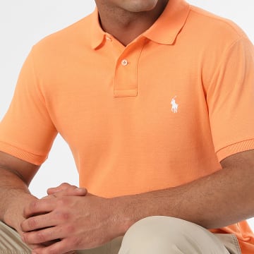 Polo Ralph Lauren - Polo manica sottile in cotone piqué arancione