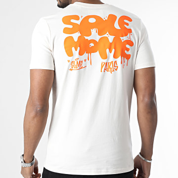 Sale Môme Paris - Camiseta Paint Tag Beige Naranja