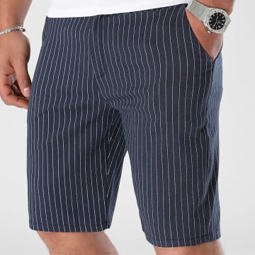 LBO - 0669 Pantaloncini chino a righe blu navy