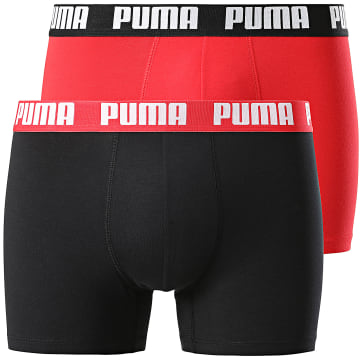 Puma - Juego de 2 calzoncillos bóxer 701226387 Rojo Negro