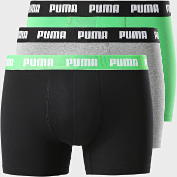 Puma - Set di 3 boxer 701226820 Verde Grigio Heather Nero