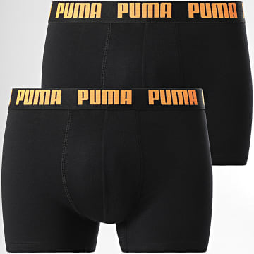 Puma - Juego de 2 calzoncillos bóxer 701226387 Negro Naranja