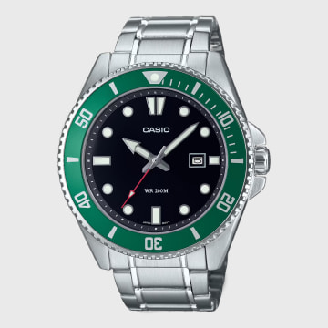 Casio - Reloj Timeless MDV-107D-3AVEF Plata Verde
