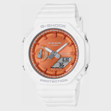 G-Shock - Reloj G-Shock GMA-S2100WS-7AER Blanco Naranja