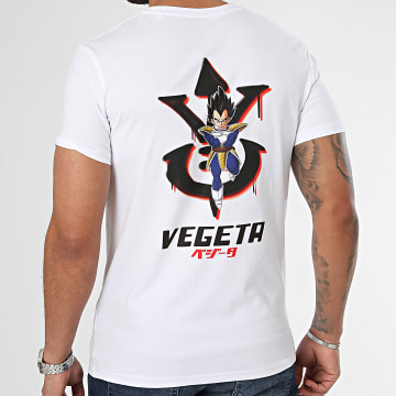 Dragon Ball Z - Tee Shirt Back Vegeta Drip Blanc
