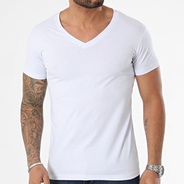 MTX - Tee Shirt Col V Blanc
