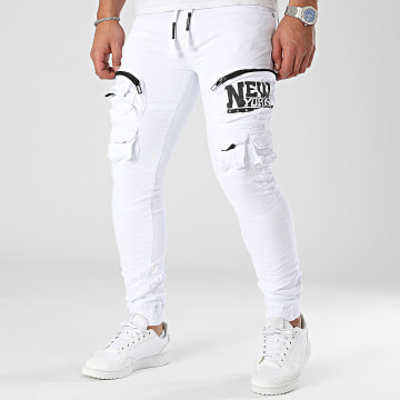 MTX - Pantalones cargo blancos