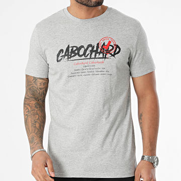 25G - Tee Shirt Cabochard Certifié Gris Chiné Noir Rouge