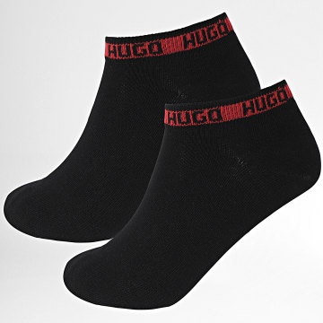 HUGO - Lote de 2 pares de calcetines deportivos 50467707 Negro Rojo