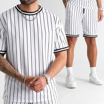 LBO - Camiseta Baseball Short Jogging Set 1039 Blanco