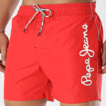 Pepe Jeans - Shorts de baño con logo PMB10393 Rojo