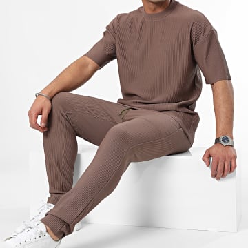 Frilivin - Set di pantaloni e maglietta marrone