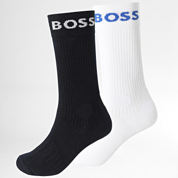 BOSS - Lote de 2 pares de calcetines deportivos 50467707 Negro Blanco