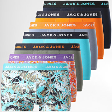Jack And Jones - Pack De 7 Damian Naranja Verde Caqui Turquesa Gris Azul Marino Morado Beige Boxers
