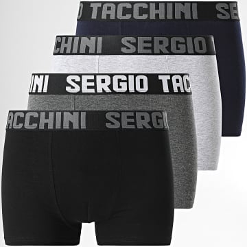 Sergio Tacchini - Lot De 4 Boxers 92891730 Noir Gris Bleu Marine