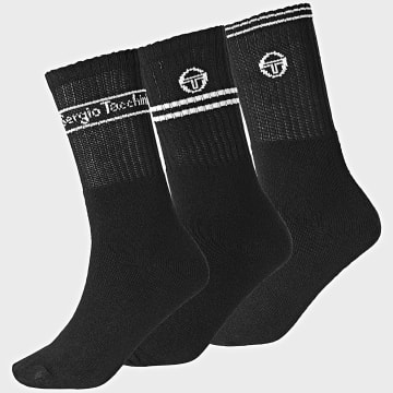 Sergio Tacchini - Lote de 3 pares de calcetines 93230932 Negro