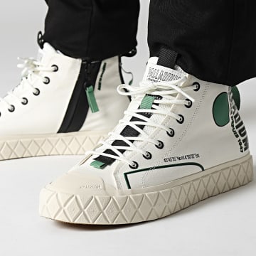 Palladium - Palla Ace Colorlab 79185 Star Bianco Verde Vintage Sneakers Hi-Top