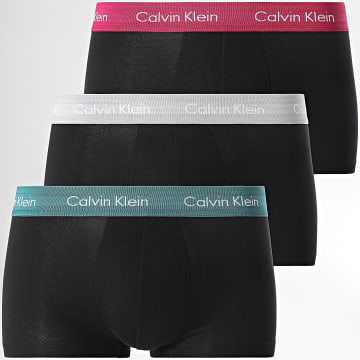 Calvin Klein - Set De 3 Boxers U2662G Negro Gris Morado Azul Petróleo