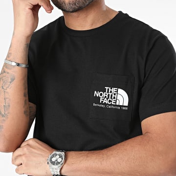 The North Face - Berkeley California A87U2 Bolsillo Negro Camiseta