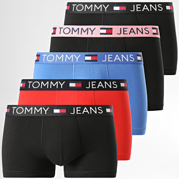 Tommy Jeans - Set van 5 Boxers 3254 Zwart Oranje Lichtblauw Roze