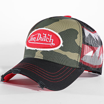 Von Dutch - Cappello da guerra per camionisti Verde kaki mimetico nero