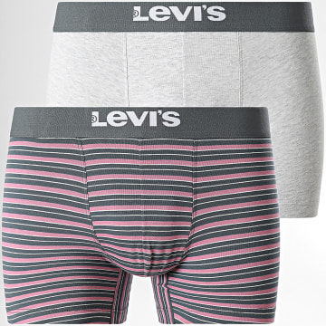 Levi's - Juego de 2 bóxers 701226876 Heather Grey Pink Charcoal Grey