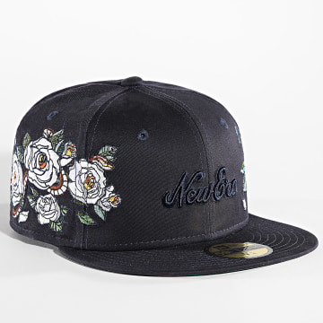 New Era - Casquette Fitted 59Fifty Flower Icon 60435115 Bleu Marine Floral