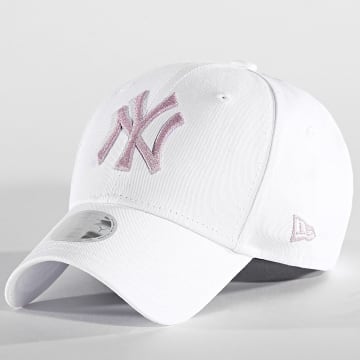 New Era - Cappellino da donna 9Forty Metallic Logo New York Yankees 60435261 Bianco