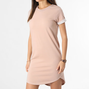 Only - Robe Tee Shirt Femme Ivy Rose Clair