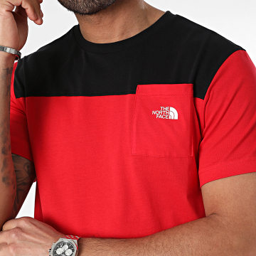 The North Face - Tee Shirt Poche Icons A87DP Rouge Noir