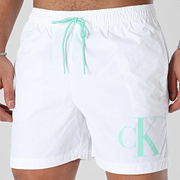 Calvin Klein - Pantalones cortos de baño con cordón medianos 1003 Blanco